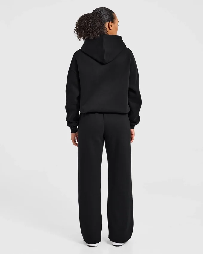 Varsity-Applikation – Oversize-Hoodie