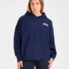 Varsity Minimal Logo Oversize-Strick-Hoodie