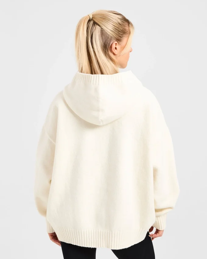 Varsity Minimal Logo Oversize-Strick-Hoodie