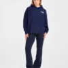 Varsity Minimal Logo Oversize-Strick-Hoodie