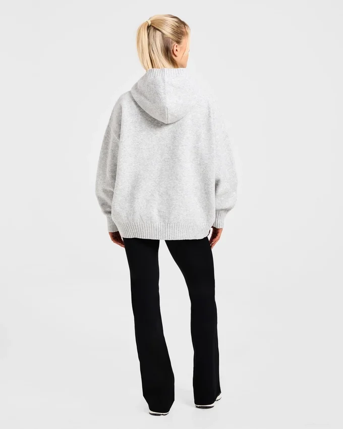 Varsity Minimal Logo Oversize-Strick-Hoodie