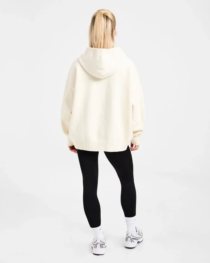 Varsity Minimal Logo Oversize-Strick-Hoodie