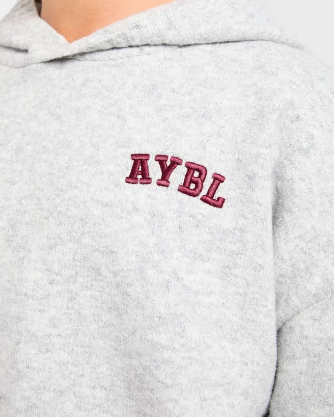 Varsity Minimal Logo Oversize-Strick-Hoodie