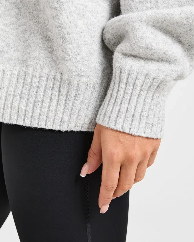 Varsity Minimal Logo Oversize-Strick-Hoodie