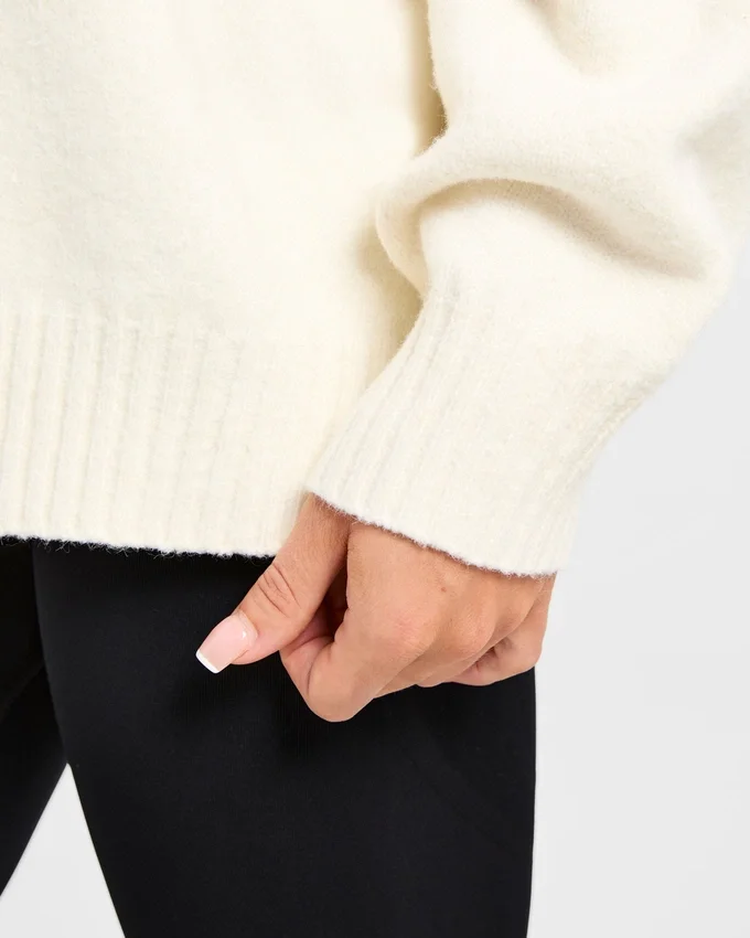 Varsity Minimal Logo Oversize-Strick-Hoodie