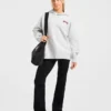 Varsity Minimal Logo Oversize-Strick-Hoodie
