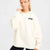 Varsity Minimal Logo Oversize-Strick-Hoodie