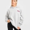 Varsity Minimal Logo Oversize-Strick-Hoodie