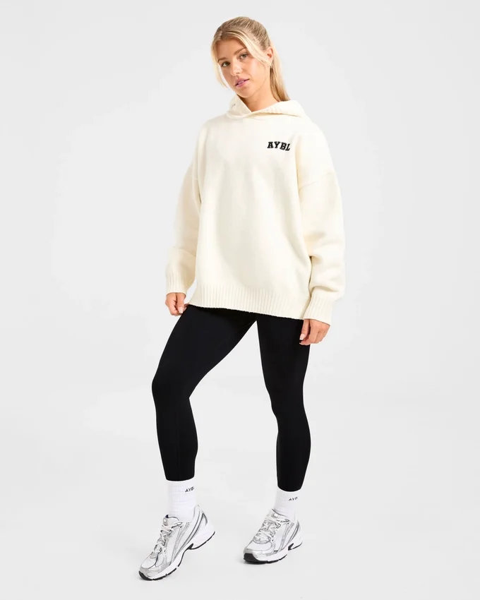 Varsity Minimal Logo Oversize-Strick-Hoodie