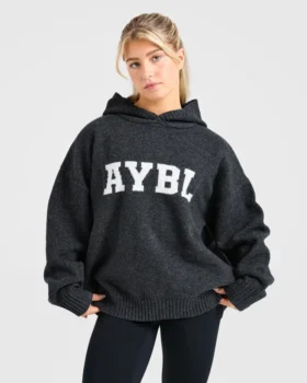 Varsity Oversize-Strick-Hoodie