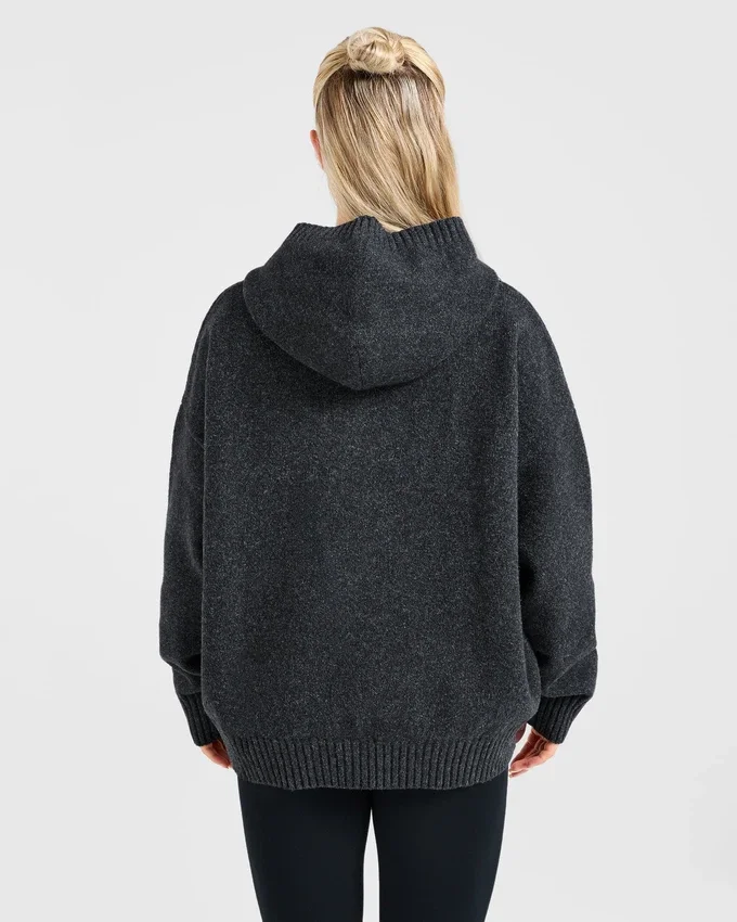 Varsity Oversize-Strick-Hoodie