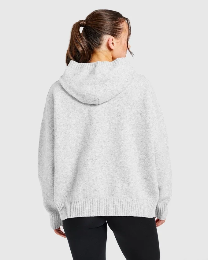 Varsity Oversize-Strick-Hoodie