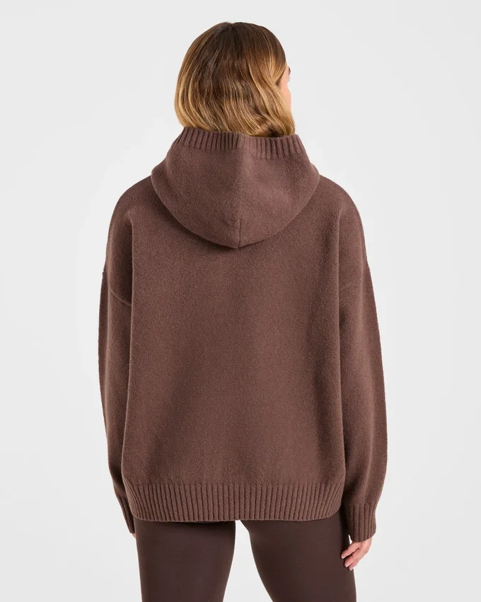 Varsity Oversize-Strick-Hoodie