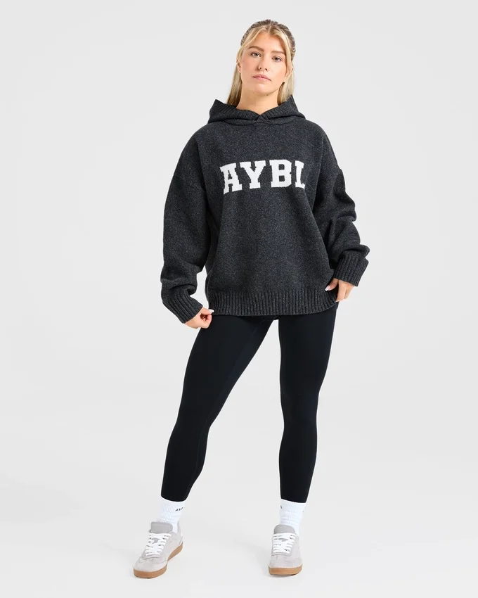 Varsity Oversize-Strick-Hoodie