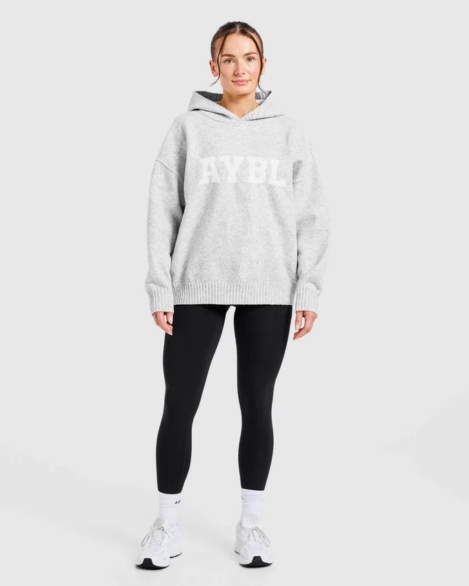 Varsity Oversize-Strick-Hoodie