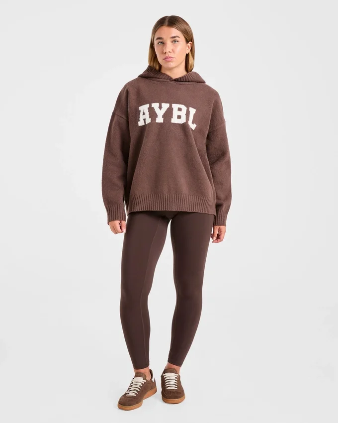 Varsity Oversize-Strick-Hoodie
