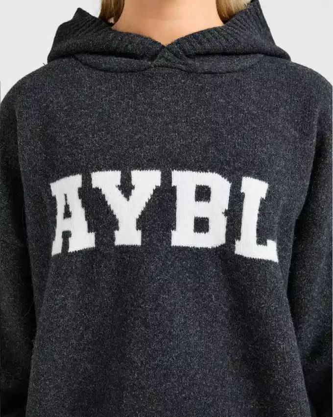 Varsity Oversize-Strick-Hoodie