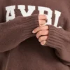 Varsity Oversize-Strick-Hoodie