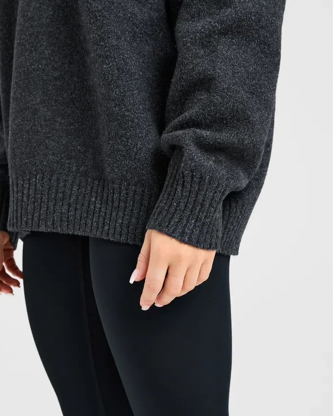 Varsity Oversize-Strick-Hoodie