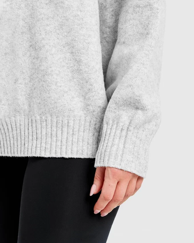 Varsity Oversize-Strick-Hoodie