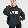 Varsity Oversize-Strick-Hoodie