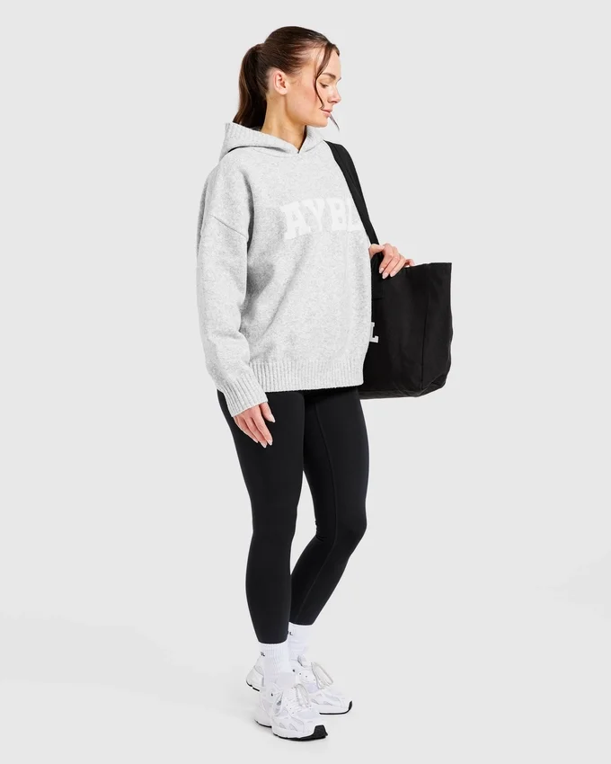 Varsity Oversize-Strick-Hoodie