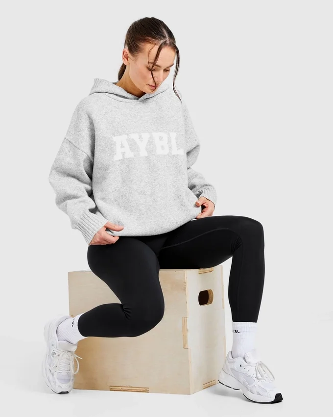 Varsity Oversize-Strick-Hoodie