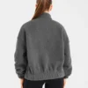 Varsity Oversized-Fleecejacke mit Reißverschluss