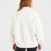 Varsity Oversized-Fleecejacke mit Reißverschluss
