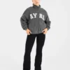 Varsity Oversized-Fleecejacke mit Reißverschluss