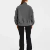 Varsity Oversized-Fleecejacke mit Reißverschluss