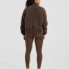 Varsity Oversized-Fleecejacke mit Reißverschluss