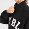 Varsity Oversized-Fleecejacke mit Reißverschluss