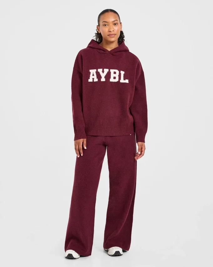 Varsity Oversized-Jogginghose aus Strick
