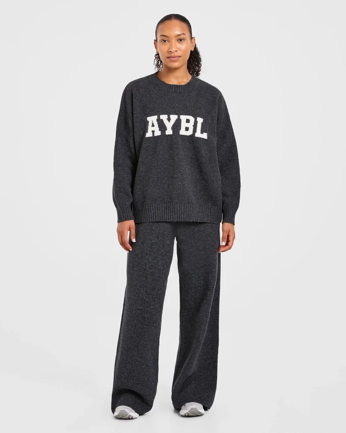 Varsity Oversized-Jogginghose aus Strick