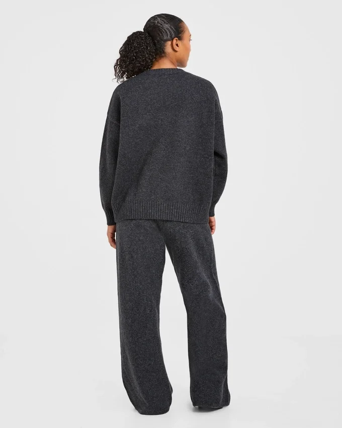 Varsity Oversized-Jogginghose aus Strick