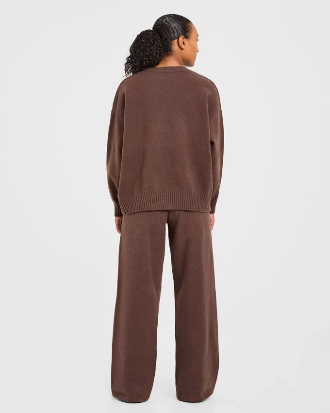 Varsity Oversized-Jogginghose aus Strick