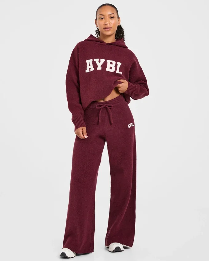 Varsity Oversized-Jogginghose aus Strick