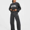 Varsity Oversized-Jogginghose aus Strick
