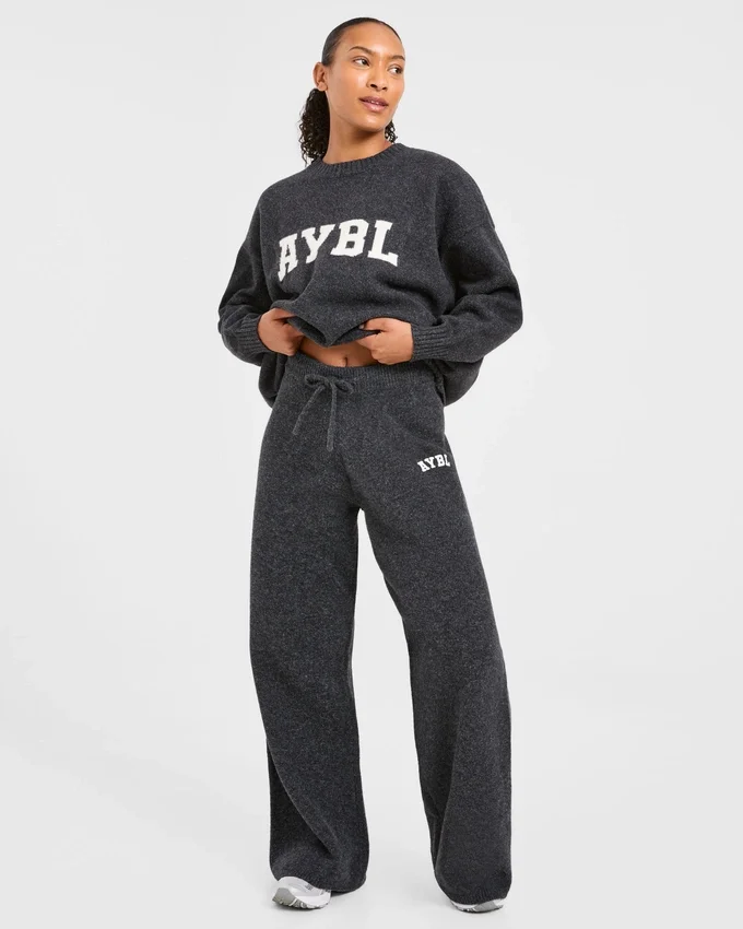 Varsity Oversized-Jogginghose aus Strick