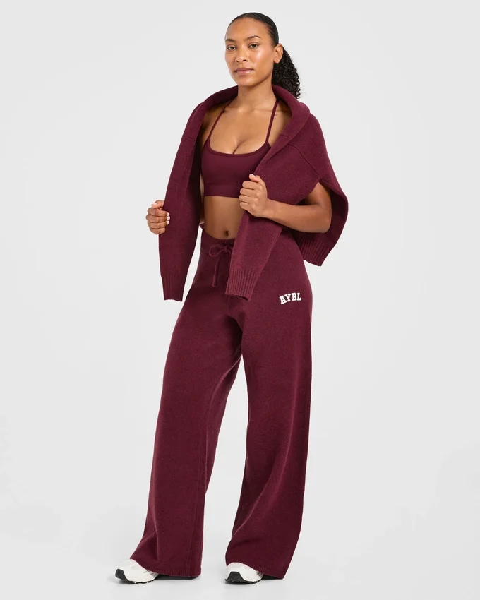 Varsity Oversized-Jogginghose aus Strick