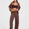 Varsity Oversized-Jogginghose aus Strick