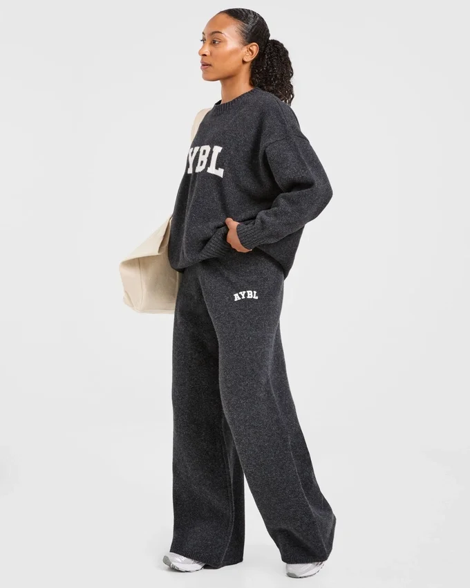 Varsity Oversized-Jogginghose aus Strick
