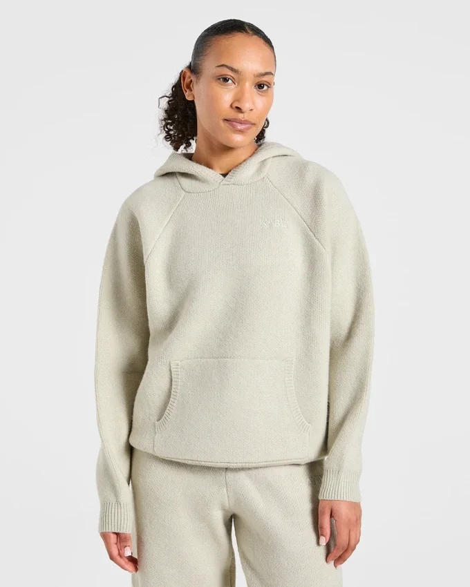 Weicher, übergroßer Strick-Hoodie