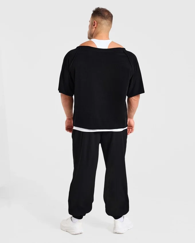 Wesley Vissers x Old School T-Shirt mit weitem Ausschnitt