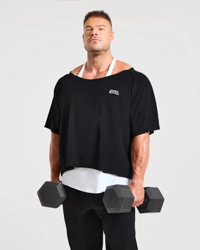 Wesley Vissers x Old School T-Shirt mit weitem Ausschnitt